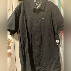 Volcom Black Button Down